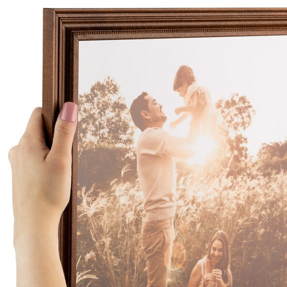 ArtToFrames 24x25 inch Walnut Picture Frame, Brown Wood Poster Frame (4096)