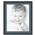 thumbnail image 1 of ArtToFrames 24x28" Matted Picture Frame with 20x24" Single Mat Photo Opening Framed in 1.25" Black Stain on Solid Red Oak and 2" Dutch Blue Mat (FWM-4083-24x28), 1 of 8