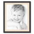 thumbnail image 1 of ArtToFrames 24x28 Matted Picture Frame with 20x24 Single Mat Photo Opening Framed in 1.25 Black Stain on Solid Red Oak and 2 French Creme Mat (FWM-4083-24x28), 1 of 8
