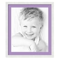 thumbnail image 1 of ArtToFrames 24x28" Matted Picture Frame with 20x24" Single Mat Photo Opening Framed in 1.25" Satin White Frame and 2" Lavender Mist Mat (FWM-3966-24x28), 1 of 8