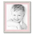 thumbnail image 1 of ArtToFrames 24x28 Matted Picture Frame with 20x24 Single Mat Photo Opening Framed in 1.25 Off White Wash on Ash and 2 Hollyhock Mat (FWM-4098-24x28), 1 of 8
