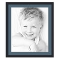 thumbnail image 1 of ArtToFrames 24x28" Matted Picture Frame with 20x24" Single Mat Photo Opening Framed in 1.25" Satin Black and 2" Dutch Blue Mat (FWM-3926-24x28), 1 of 8