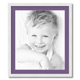 thumbnail image 1 of ArtToFrames 24x28" Matted Picture Frame with 20x24" Single Mat Photo Opening Framed in 1.25" Satin White Frame and 2" Grape Mat (FWM-3966-24x28), 1 of 8