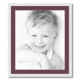 thumbnail image 1 of ArtToFrames 24x28 Matted Picture Frame with 20x24 Single Mat Photo Opening Framed in 1.25 Satin White Frame and 2 Ruby Mat (FWM-3966-24x28), 1 of 8