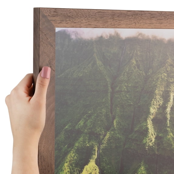 ArtToFrames 24x29 inch Light Walnut Picture Frame, Brown Wood Poster Frame (4851)