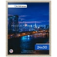 thumbnail image 1 of ArtToFrames 24x30 Inch - 61x76.2 CM Silver Puzzle Frame for 1000 piece Puzzles.1.00 Inch Custom Wood Puzzle Frames, 1" wide - Silver Thin - Comes with Economy Acrylic, 1 of 6