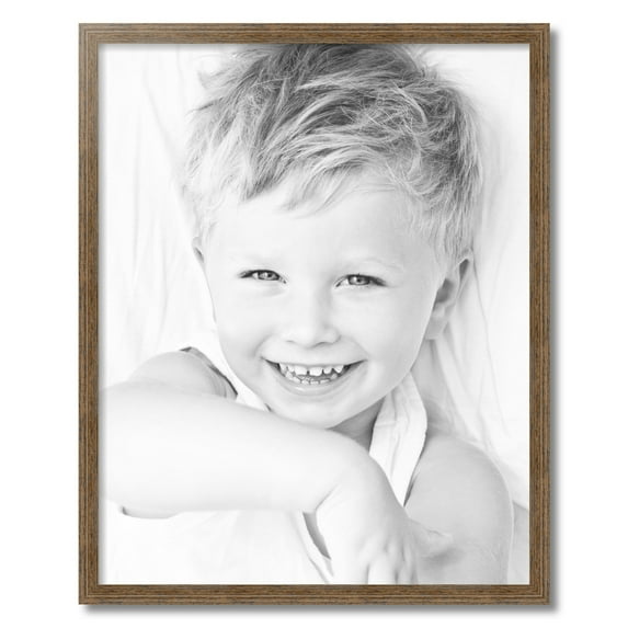 ArtToFrames 24x30 Inch Brown Picture Frame, This Brown Wood Poster Frame is Great for Your Art or Photos, Comes with 060 Plexi Glass (4717)