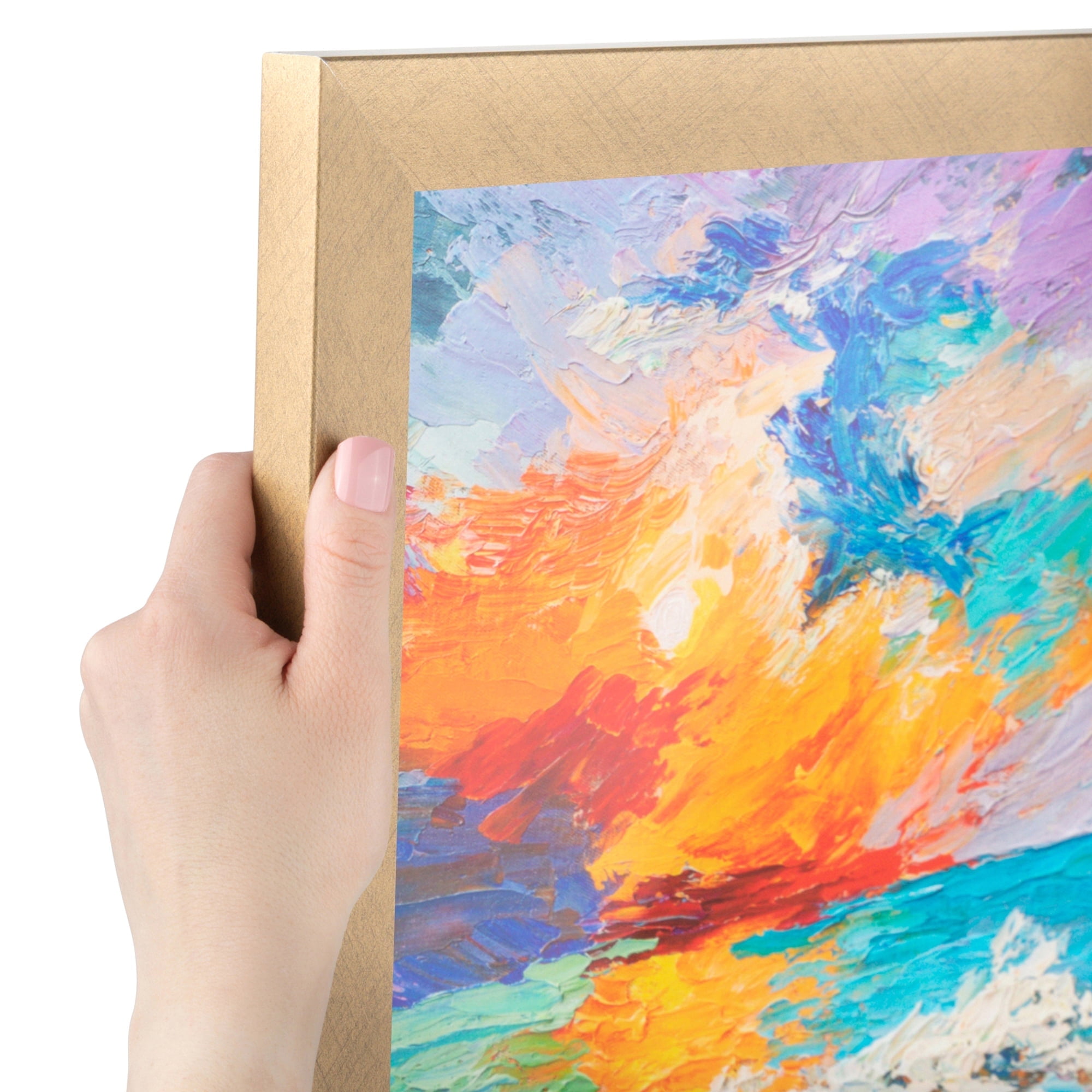 ArtToFrames 24x30 Inch Classic Gold Picture Frame, This Gold MDF Poster Frame is Great for Your Art or Photos, Comes with 060 Plexi Glass (4498)