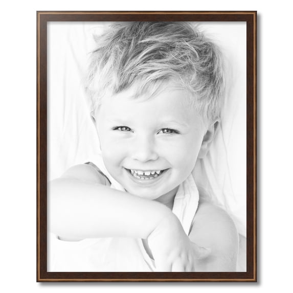 ArtToFrames 24x30 Inch Contrast Walnut Picture Frame, This Brown Wood Poster Frame is Great for Your Art or Photos, Comes with 060 Plexi Glass (4932)