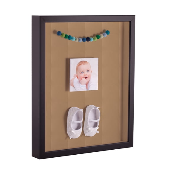 ArtToFrames 24x30 Inch Shadow Box Picture Frame, with a Satin Black Tall 1 Wide Shadowbox frame and Desert Sand Mat Backing (4654)