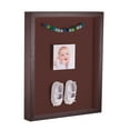 thumbnail image 1 of ArtToFrames 24x30 Inch Shadow Box Picture Frame, with a Verlinga Brown 1 Wide Shadowbox frame and Maroon Mat Backing (4656), 1 of 7