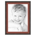thumbnail image 1 of ArtToFrames 24x32" Matted Picture Frame with 20x28" Single Mat Photo Opening Framed in 1.25" Antique Black and 2" Cognac Mat (FWM-5106-24x32), 1 of 7