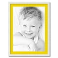 thumbnail image 1 of ArtToFrames 24x32" Matted Picture Frame with 20x28" Single Mat Photo Opening Framed in 1.25" Satin White Frame and 2" Canary Mat (FWM-3966-24x32), 1 of 8
