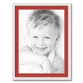 thumbnail image 1 of ArtToFrames 24x32 Matted Picture Frame with 20x28 Single Mat Photo Opening Framed in 1.25 Satin White Frame and 2 Deep Red Mat (FWM-3966-24x32), 1 of 8