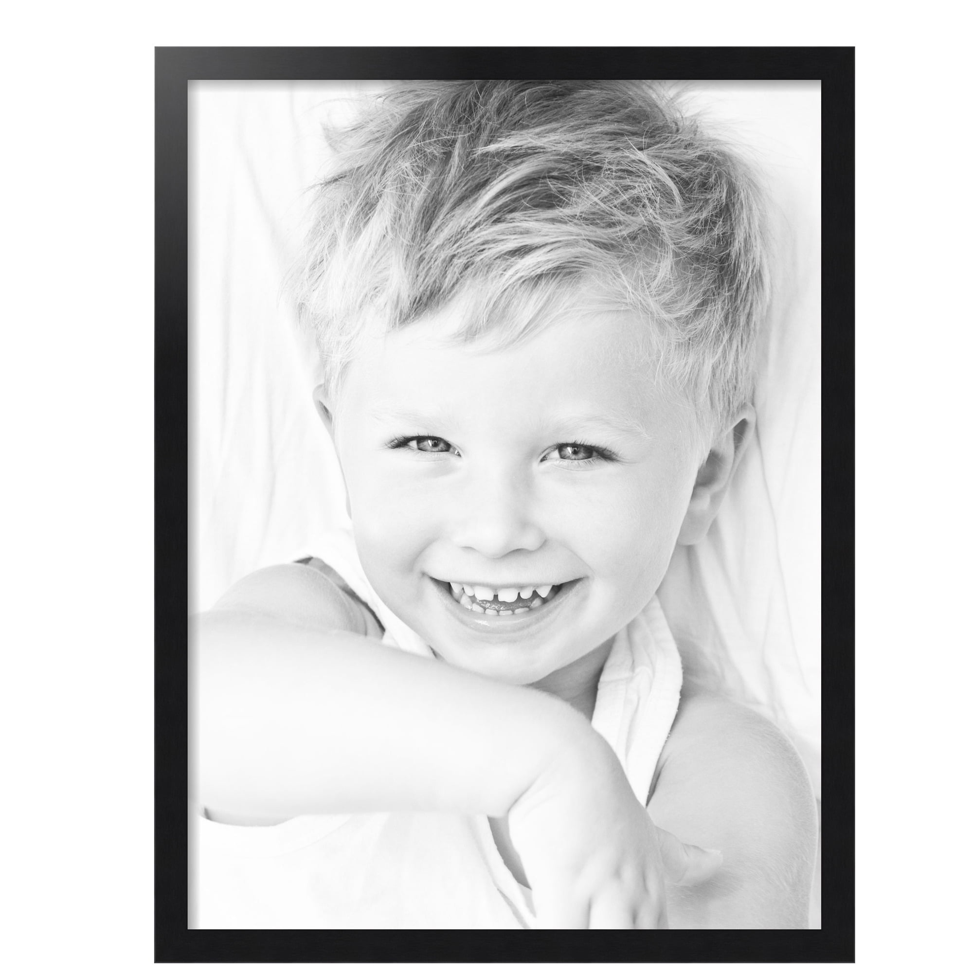 ArtToFrames 24x32 inch Black Steel Picture Frame, Black MDF Poster Frame (4639)