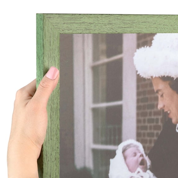 ArtToFrames 24x32 inch Distressed Green Picture Frame, Green Wood Poster Frame (4482)