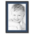 thumbnail image 1 of ArtToFrames 24x34 Matted Picture Frame with 20x30 Single Mat Photo Opening Framed in 1.25 Black Stain on Solid Red Oak and 2 Delft Blue Mat (FWM-4083-24x34), 1 of 8