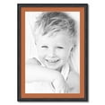 thumbnail image 1 of ArtToFrames 24x34 Matted Picture Frame with 20x30 Single Mat Photo Opening Framed in 1.25 Black Stain on Solid Red Oak and 2 Red Orange Mat (FWM-4083-24x34), 1 of 8