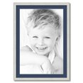 thumbnail image 1 of ArtToFrames 24x34" Matted Picture Frame with 20x30" Single Mat Photo Opening Framed in 1.25" Off White Wash on Ash and 2" Midnight Blue Mat (FWM-4098-24x34), 1 of 8