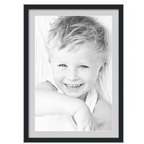 ArtToFrames 24x34" Matted Picture Frame with 20x30" Single Mat Photo Opening Framed in 1.25" Satin Black and 2" Candlewick Mat (FWM-3926-24x34)