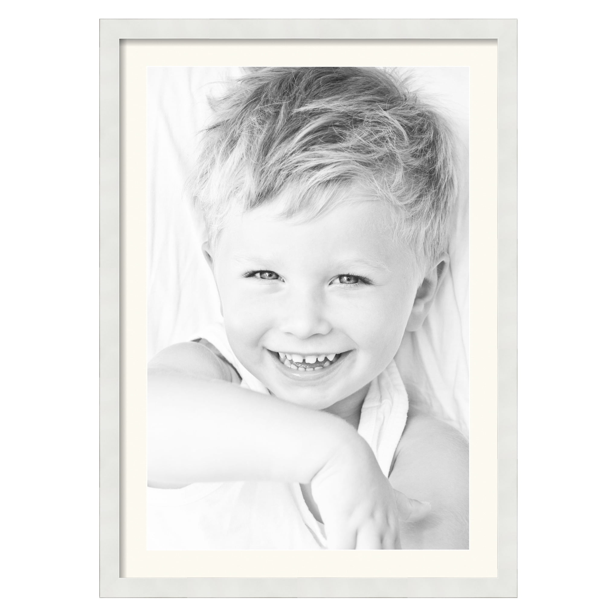 Satin White 36x26 Picture Frame with Chantilly Mat