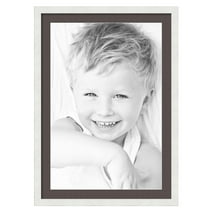 ArtToFrames 24x34" Matted Picture Frame with 20x30" Single Mat Photo Opening Framed in 1.25" Satin White Frame and 2" Chestnut Mat (FWM-3966-24x34)