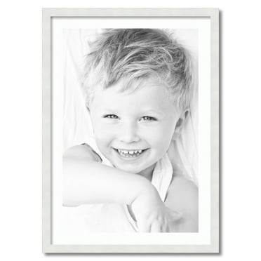 ArtToFrames 24x34" Matted Picture Frame with 20x30" Single Mat Photo Opening Framed in 1.25" Satin White Frame and 2" Super White Mat (FWM-3966-24x34)