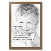 ArtToFrames 24x36 Inch Honey Picture Frame, This Brown Wood Poster Frame is Great for Your Art or Photos, Comes with 060 Plexi Glass (4459)