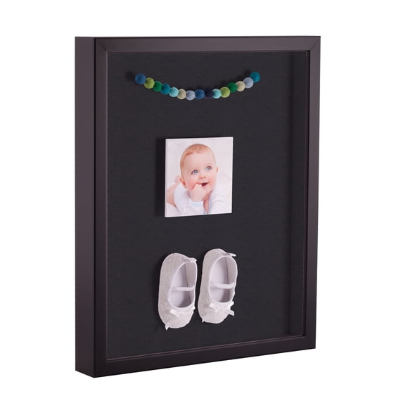 ArtToFrames 24x36 Inch Shadow Box Picture Frame, with a Satin Black Tall 1 Wide Shadowbox frame and Black Mat Backing (4654)
