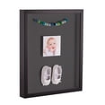 thumbnail image 1 of ArtToFrames 24x36 Inch Shadow Box Picture Frame, with a Satin Black Tall 1 Wide Shadowbox frame and Charcoal Mat Backing (4654), 1 of 1