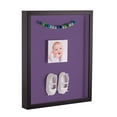 thumbnail image 1 of ArtToFrames 24x36 Inch Shadow Box Picture Frame, with a Satin Black Tall 1 Wide Shadowbox frame and Grape Mat Backing (4654), 1 of 7