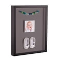thumbnail image 1 of ArtToFrames 24x36 Inch Shadow Box Picture Frame, with a Satin Black Tall 1 Wide Shadowbox frame and Pewter Mat Backing (4654), 1 of 1