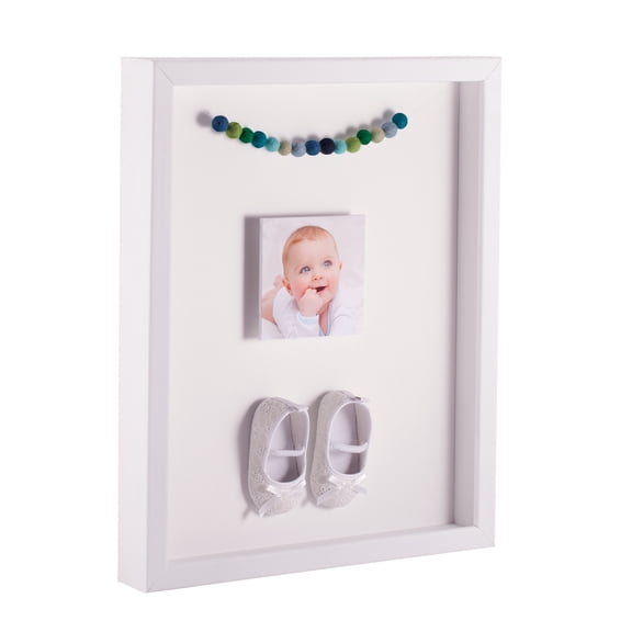 ArtToFrames 24x36 Inch Shadow Box Picture Frame, with a Satin White 1 Wide Shadowbox frame and Light Cream Mat Backing (4655)