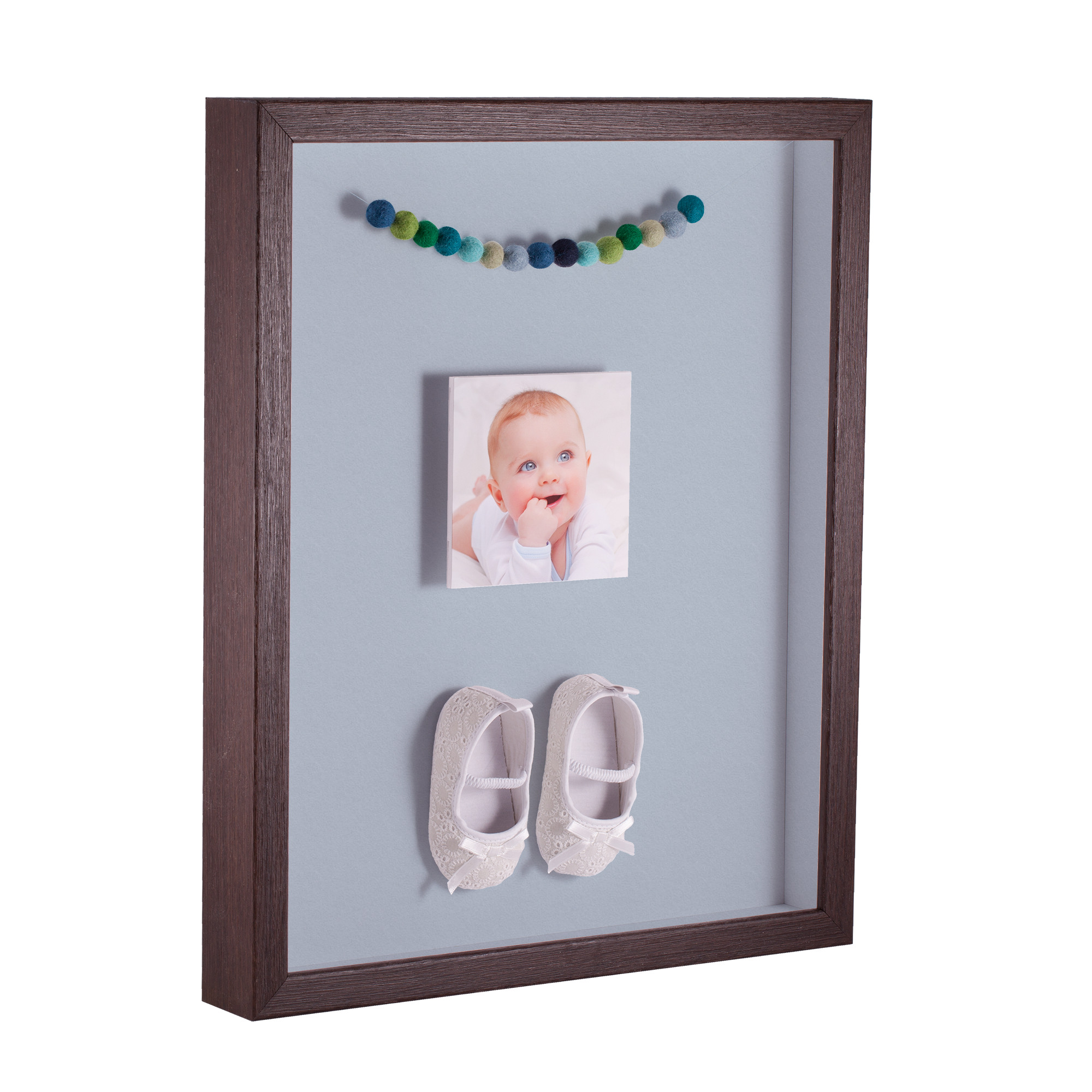 ArtToFrames 24x36 Inch Shadow Box Picture Frame, with a Verlinga Brown ...