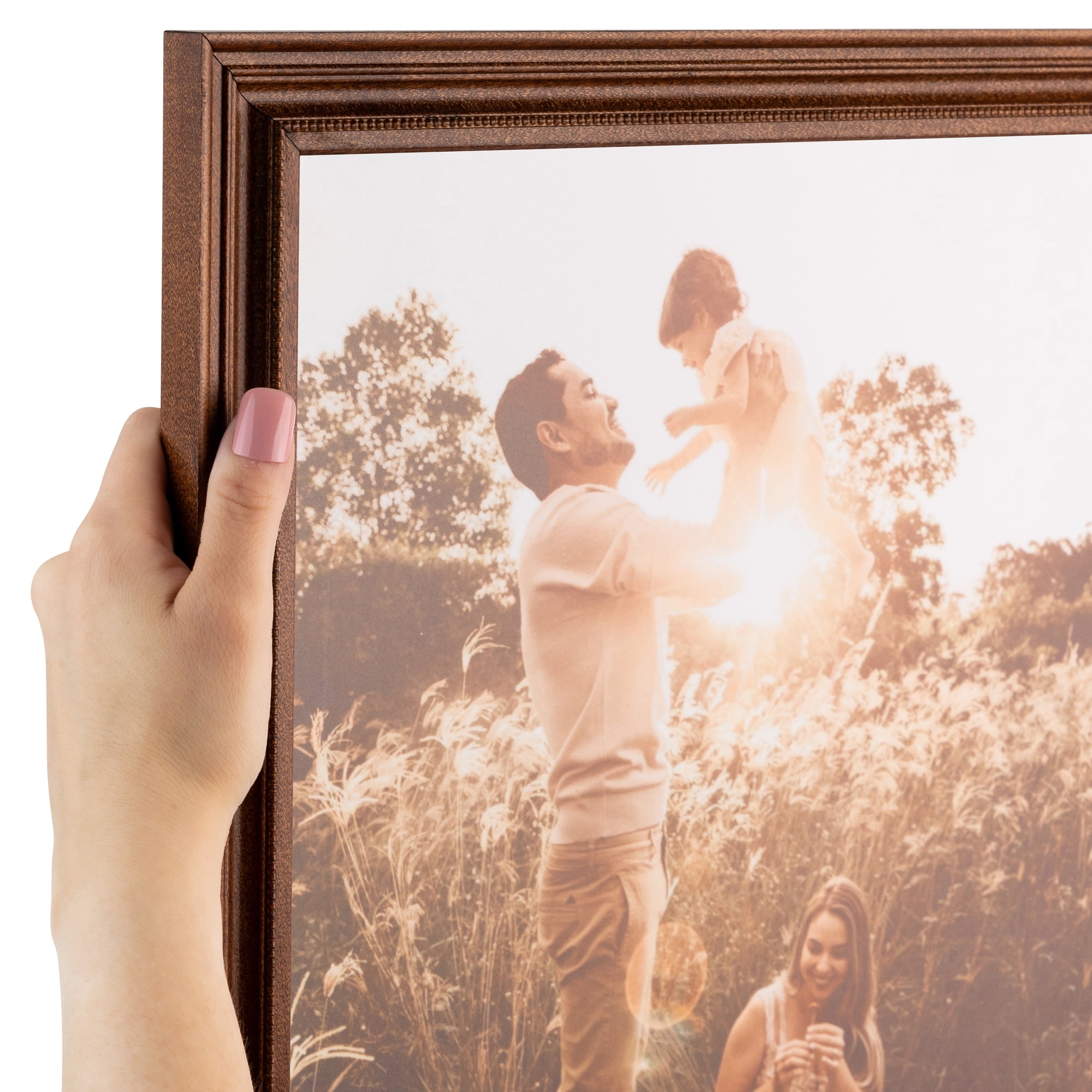 ArtToFrames 24x36 Inch Walnut Picture Frame, This Brown Wood Poster Frame  is Great for Your Art or Photos, Comes with 060 Plexi Glass (4096) 