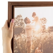 ArtToFrames 24x36 Inch Walnut Picture Frame, This Brown Wood Poster Frame is Great for Your Art or Photos, Comes with 060 Plexi Glass (4096)