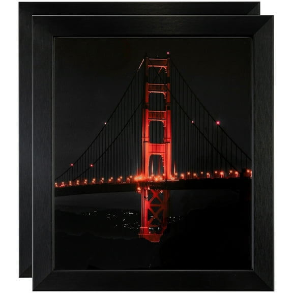 ArtToFrames 25" x 28" Black Steel Picture Frame, 25x28 inch Black MDF Poster Frame (WOM-4639), 2 Pack