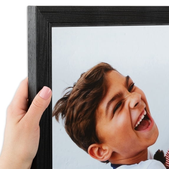 ArtToFrames 25" x 32" Black Picture Frame, 25x32 inch Black Wood Poster Frame (WOM-4107)
