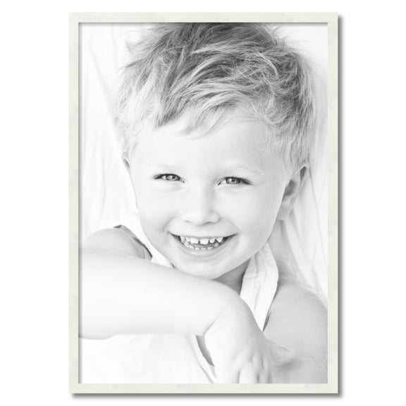 ArtToFrames 25" x 36" White Picture Frame, 25x36 inch White Wood Poster Frame (WOM-5140)