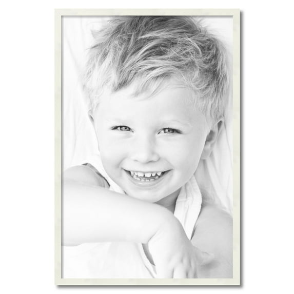 ArtToFrames 25" x 38" White Picture Frame, 25x38 inch White Wood Poster Frame (WOM-5140)