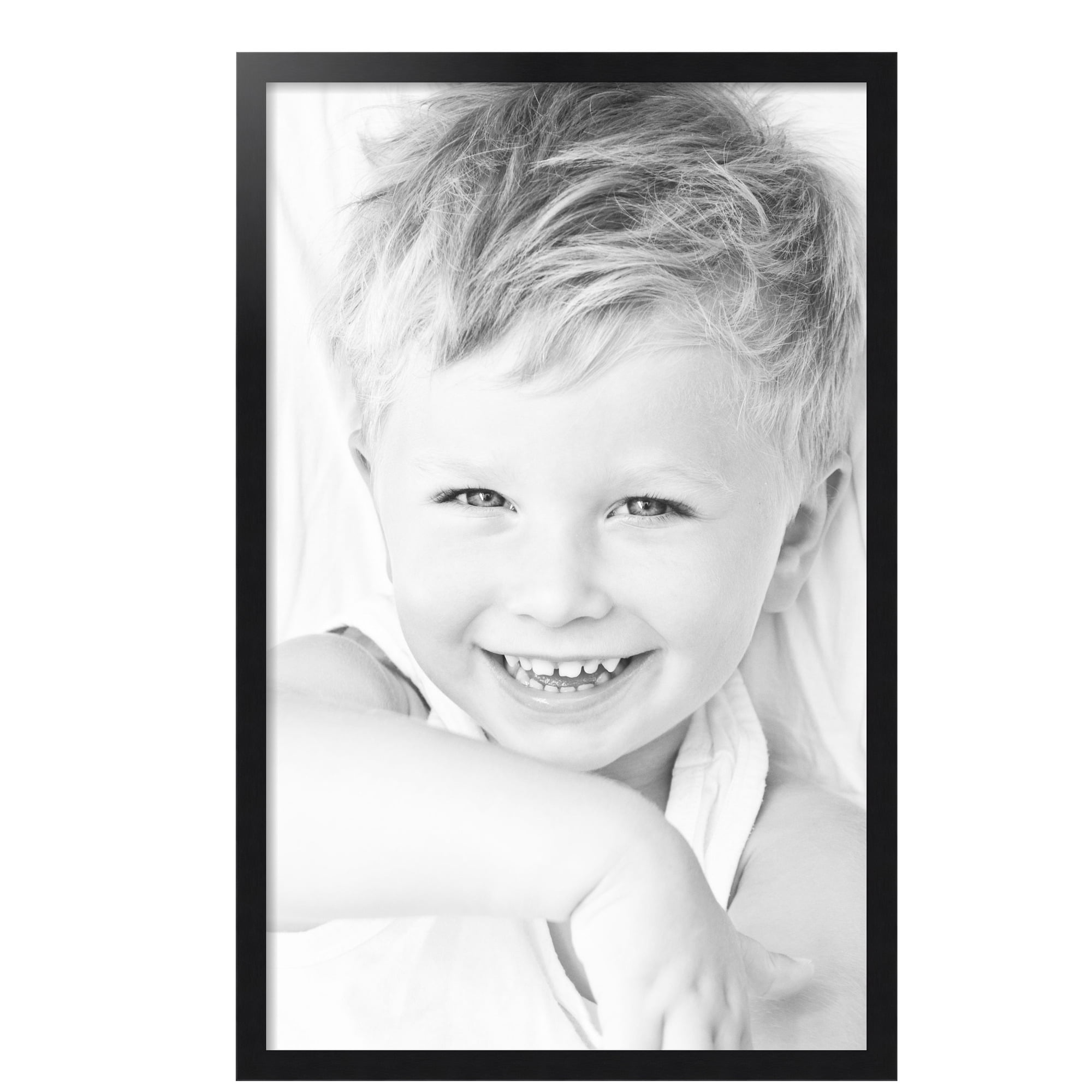 ArtToFrames 25" x 40" Black Steel Picture Frame, 25x40 inch Black MDF Poster Frame (WOM-4639),  Pack