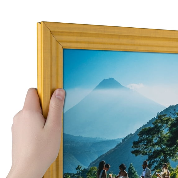 ArtToFrames 25" x 47" Yellow Picture Frame, 25x47 inch Yellow MDF Poster Frame (WOM-5340), Pack