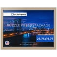 thumbnail image 1 of ArtToFrames 26.75x19.75 Inch - 68x50 CM Brown Puzzle Frame for 1000 piece Puzzles.1.25 Inch Custom MDF Puzzle Frames, Natural Oak - Comes with Economy Acrylic, 1 of 5