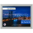 thumbnail image 1 of ArtToFrames 26.75x19.75 Inch - 68x50 CM Silver Puzzle Frame for 1000 piece Puzzles.2.00 Inch Custom MDF Puzzle Frames, Stainless Steel - Comes with Economy Acrylic, 1 of 6