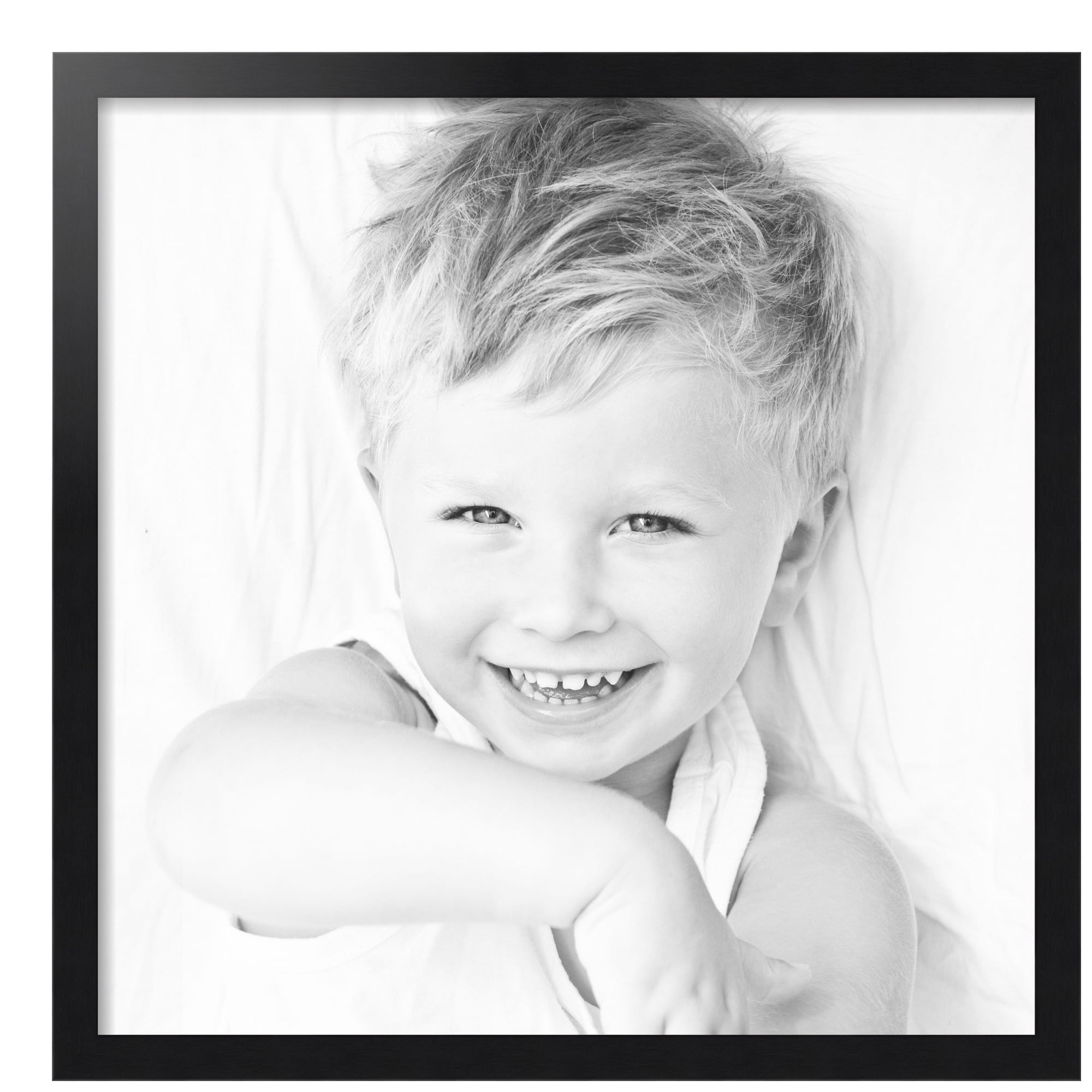 ArtToFrames 26x26 inch Black Steel Picture Frame, Black MDF Poster Frame (4639)