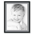 thumbnail image 1 of ArtToFrames 26x32 Matted Picture Frame with 22x28 Single Mat Photo Opening Framed in 1.25 Satin Black and 2 Silver Mat (FWM-3926-26x32), 1 of 8