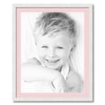 thumbnail image 1 of ArtToFrames 26x32 Matted Picture Frame with 22x28 Single Mat Photo Opening Framed in 1.25 Satin White Frame and 2 Hollyhock Mat (FWM-3966-26x32), 1 of 8