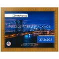 thumbnail image 1 of ArtToFrames 27.2x20.1 Inch - 69x51 CM Gold Puzzle Frame for 631 piece Puzzles.2.15 Inch Custom Wood Puzzle Frames, Gold - Comes with Economy Acrylic, 1 of 6
