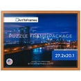 thumbnail image 1 of ArtToFrames 27.2x20.1 Inch - 69x51 CM Red Puzzle Frame for 631 piece Puzzles.0.95 Inch Custom Wood Puzzle Frames, Orange - Comes with Economy Acrylic, 1 of 6