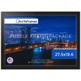 thumbnail image 1 of ArtToFrames 27.5x19.6 Inch - 70x50 CM Black Puzzle Frame for 1000 piece Puzzles.1.25 Inch Custom MDF Puzzle Frames, Raw Edge Black - Comes with Economy Acrylic, 1 of 6